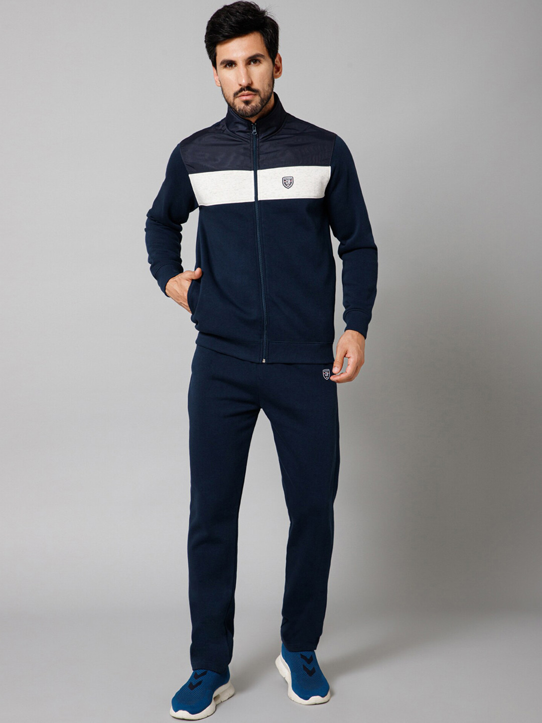 

Cantabil Colourblocked Fleece Tracksuit, Teal
