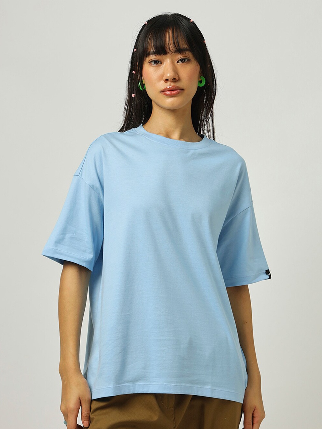 

Bewakoof Oversized T-shirt, Blue