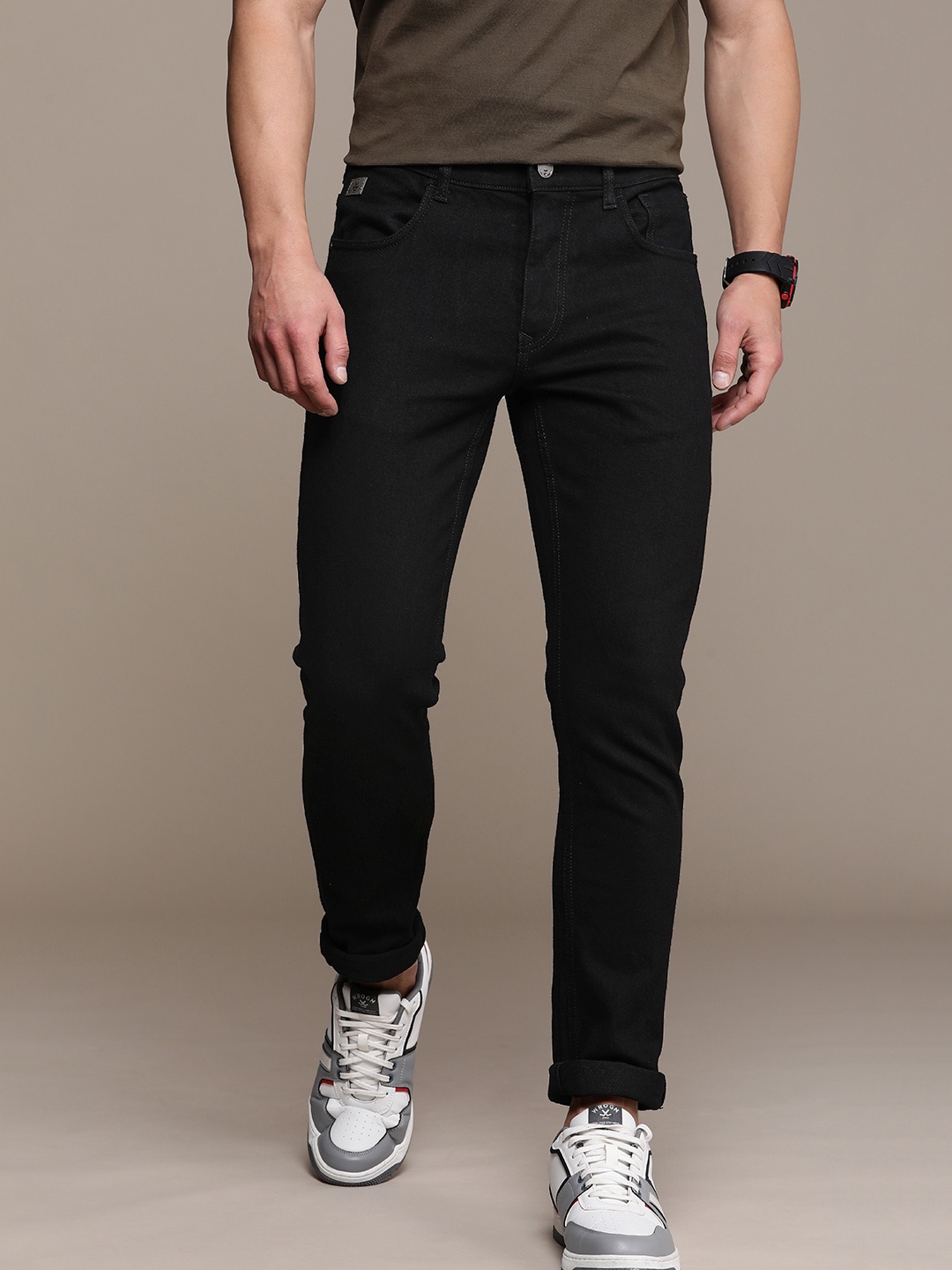 

WROGN Men Stretchable Jeans, Black