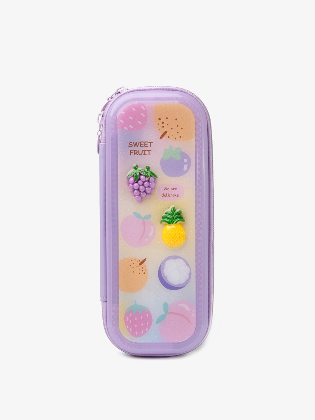 

QIPS Girls Printed Pencil Case, Lavender