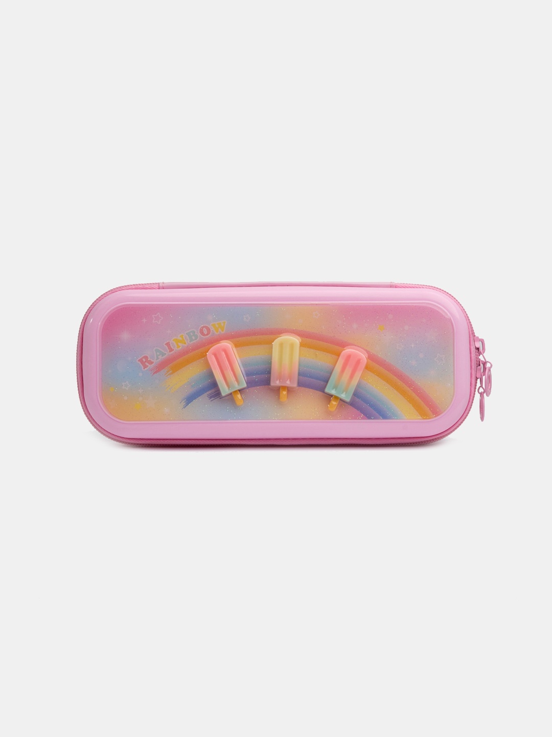 

QIPS Girls Printed Pencil Holder Case, Pink