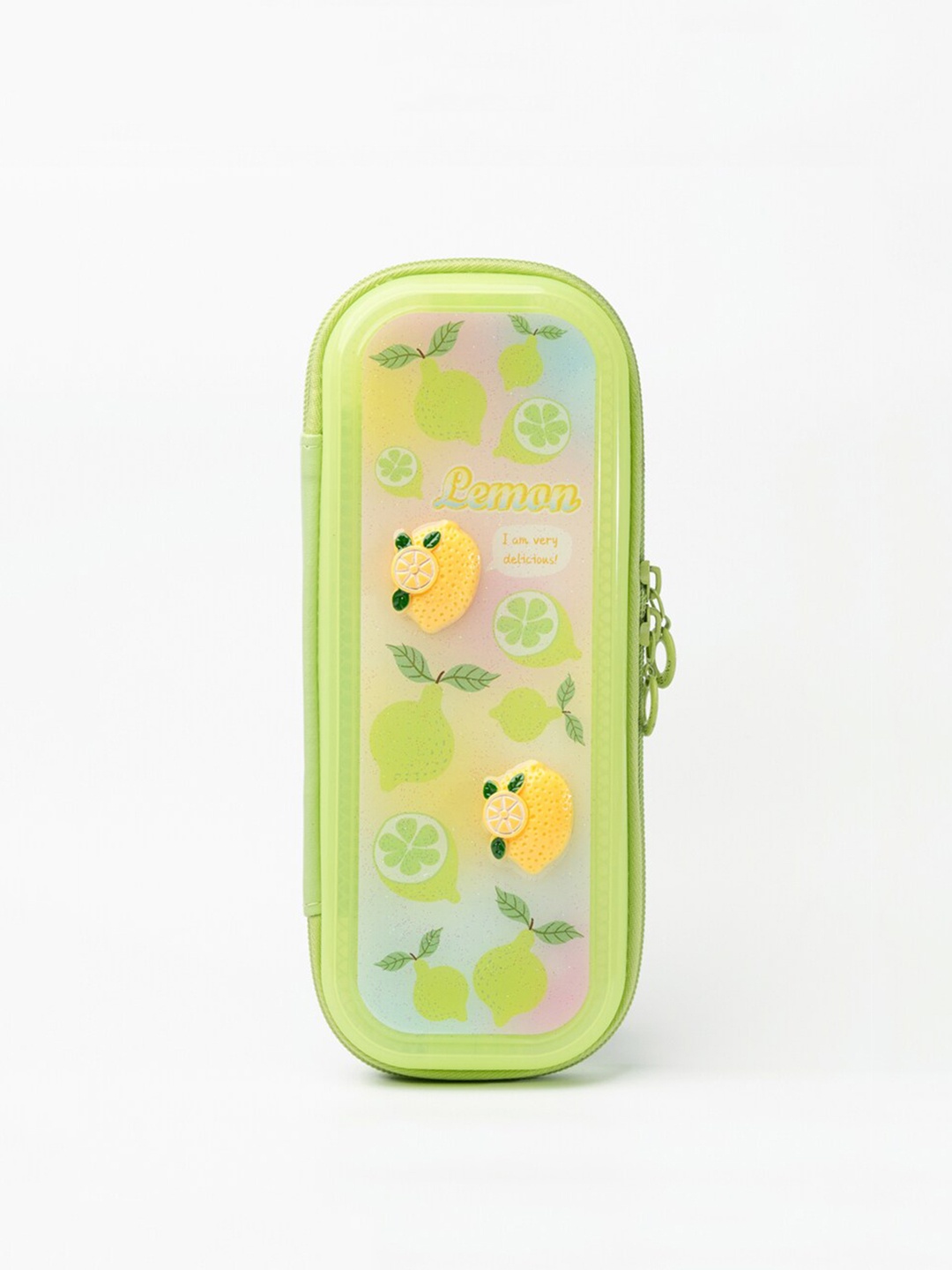 

QIPS Girls Printed Pencil Holder Case, Green