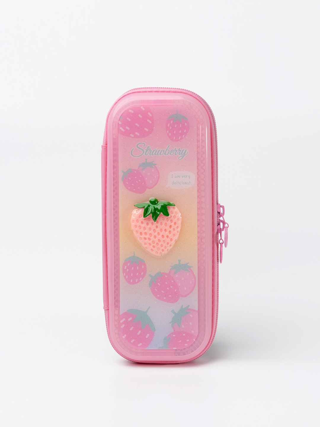 

QIPS Girls Printed Pencil Case, Pink