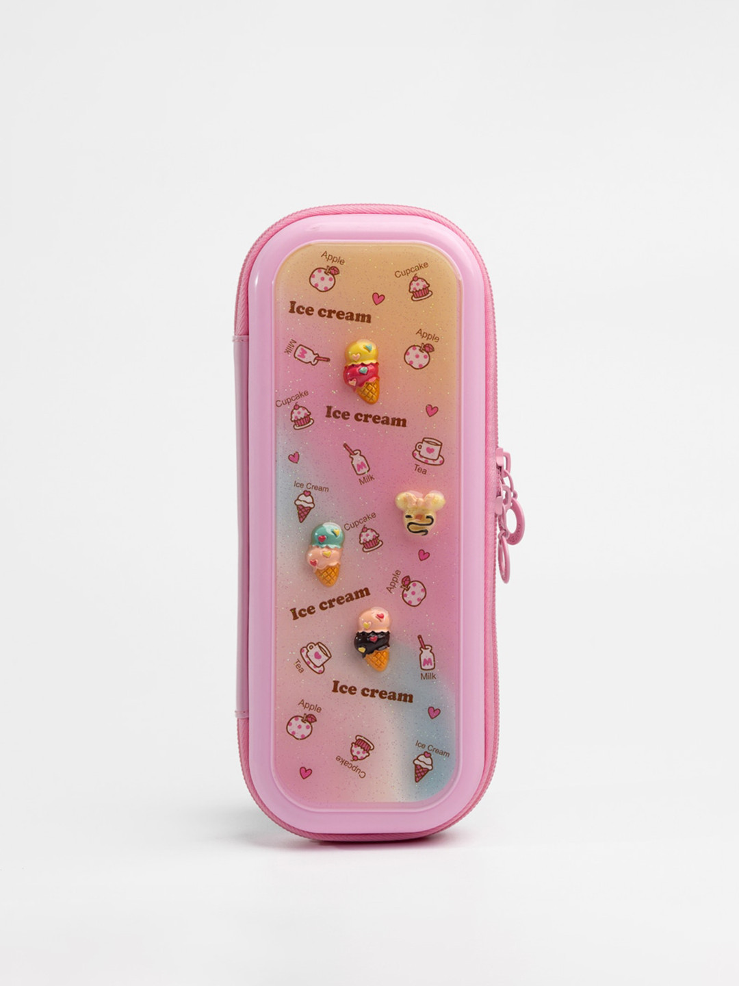 

QIPS Girls Printed Pencil Holder Case, Pink