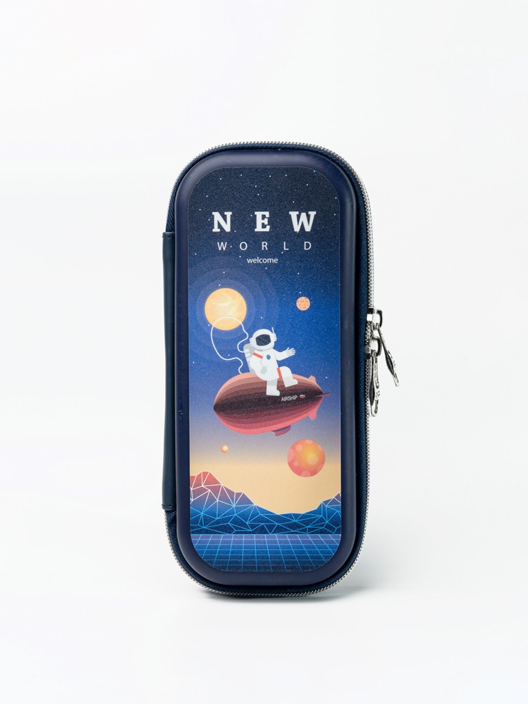 

QIPS Kids Printed Pencil Holder Case, Navy blue