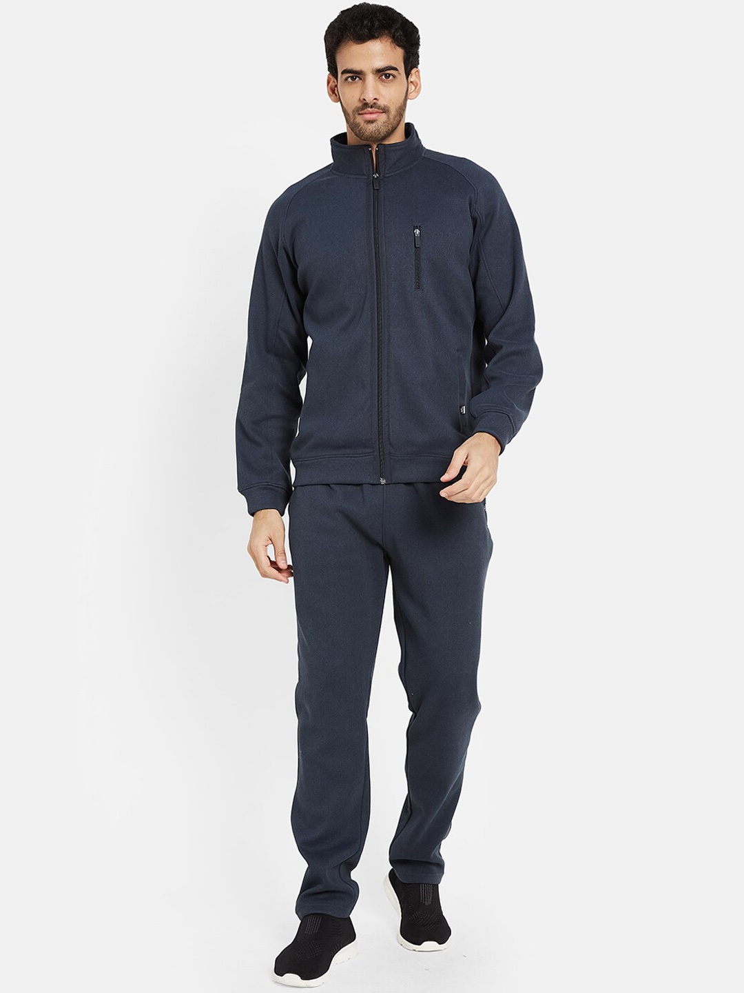 

Octave Fleece Mid Rise Tracksuit, Navy blue