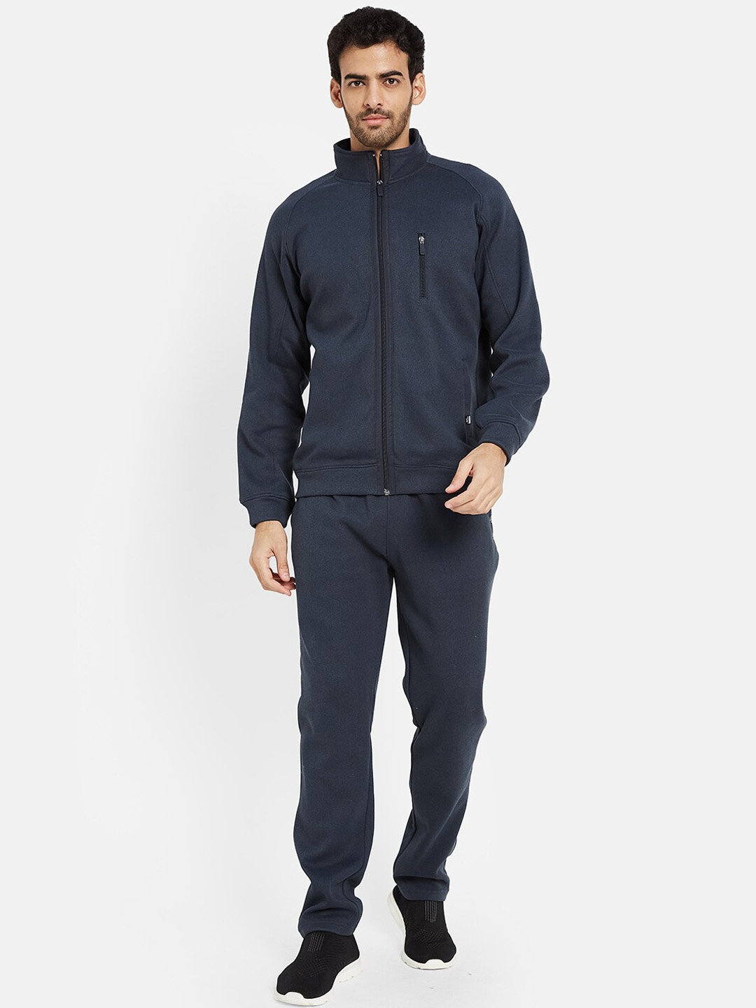 

Octave Mock Collar Fleece Tracksuit, Navy blue
