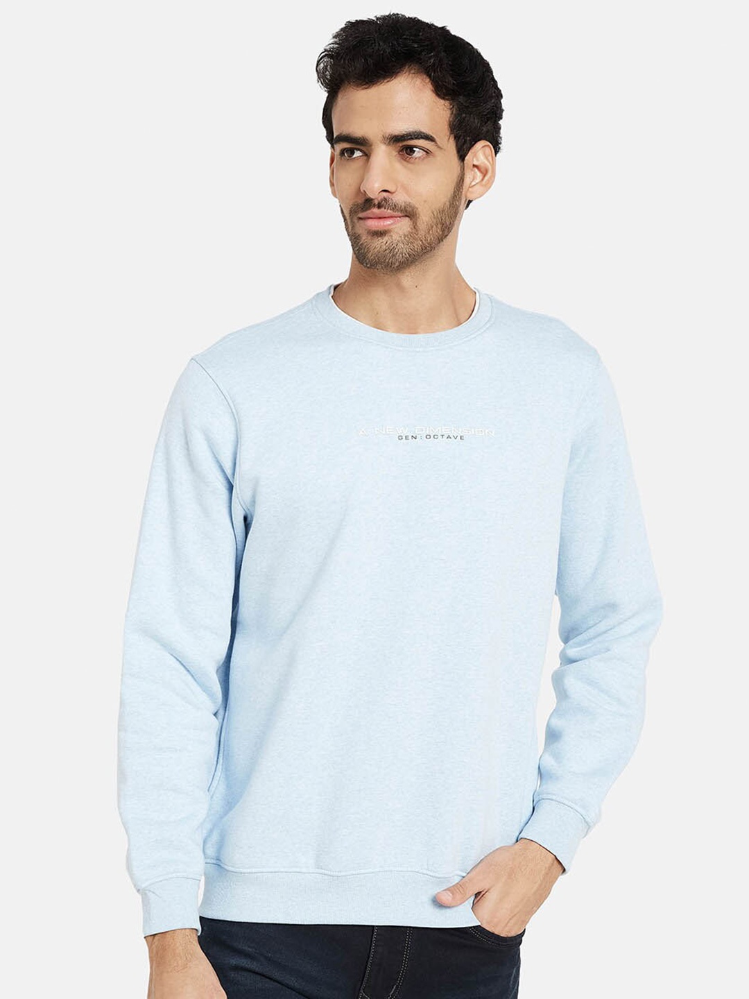 

Octave Round Neck Fleece Sweatshirt, Blue