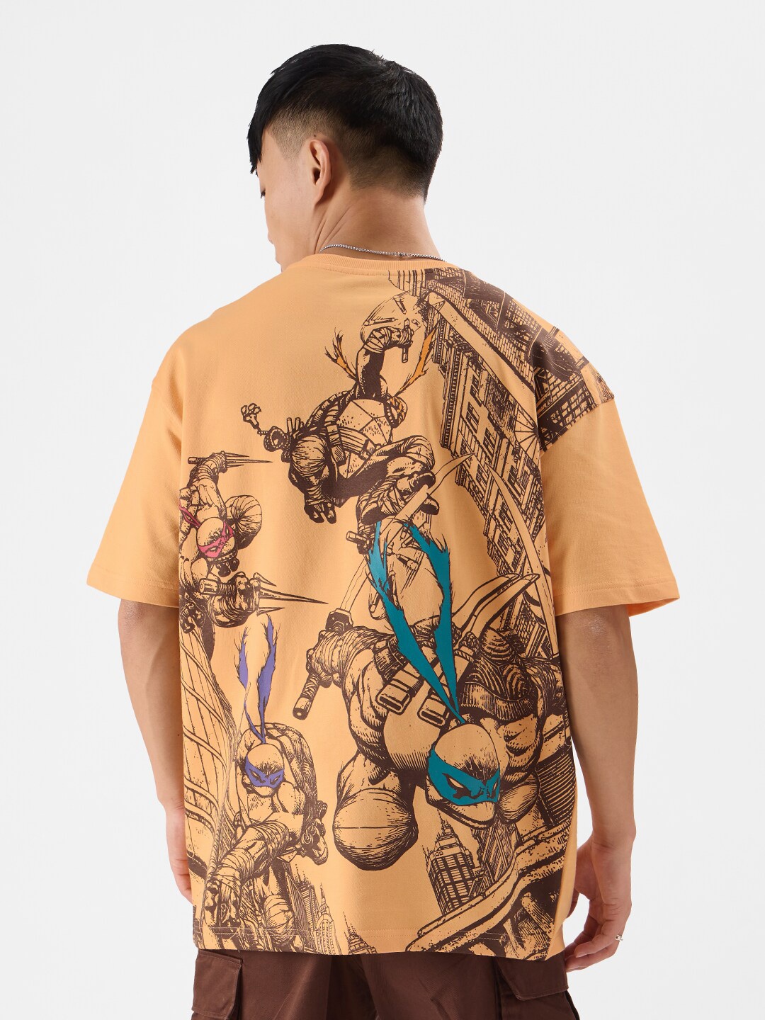 

The Souled Store Graphic Printed Pure Cotton T-shirt, Orange