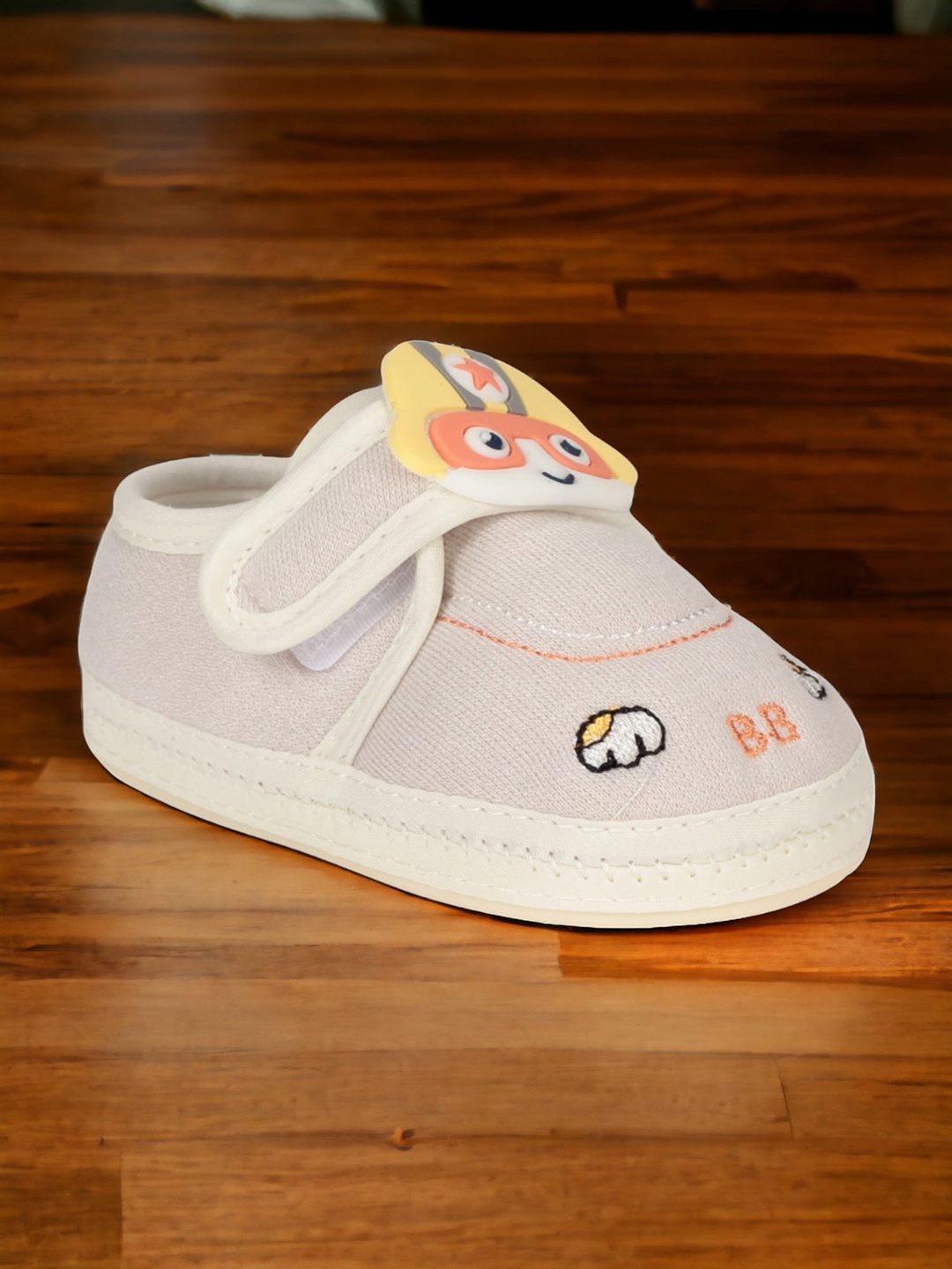

Lil Lollipop Infants Self-Design Cotton Booties, Grey