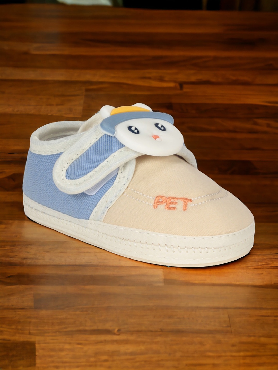 

Lil Lollipop Infants Teddy Detail Cotton Booties, Beige