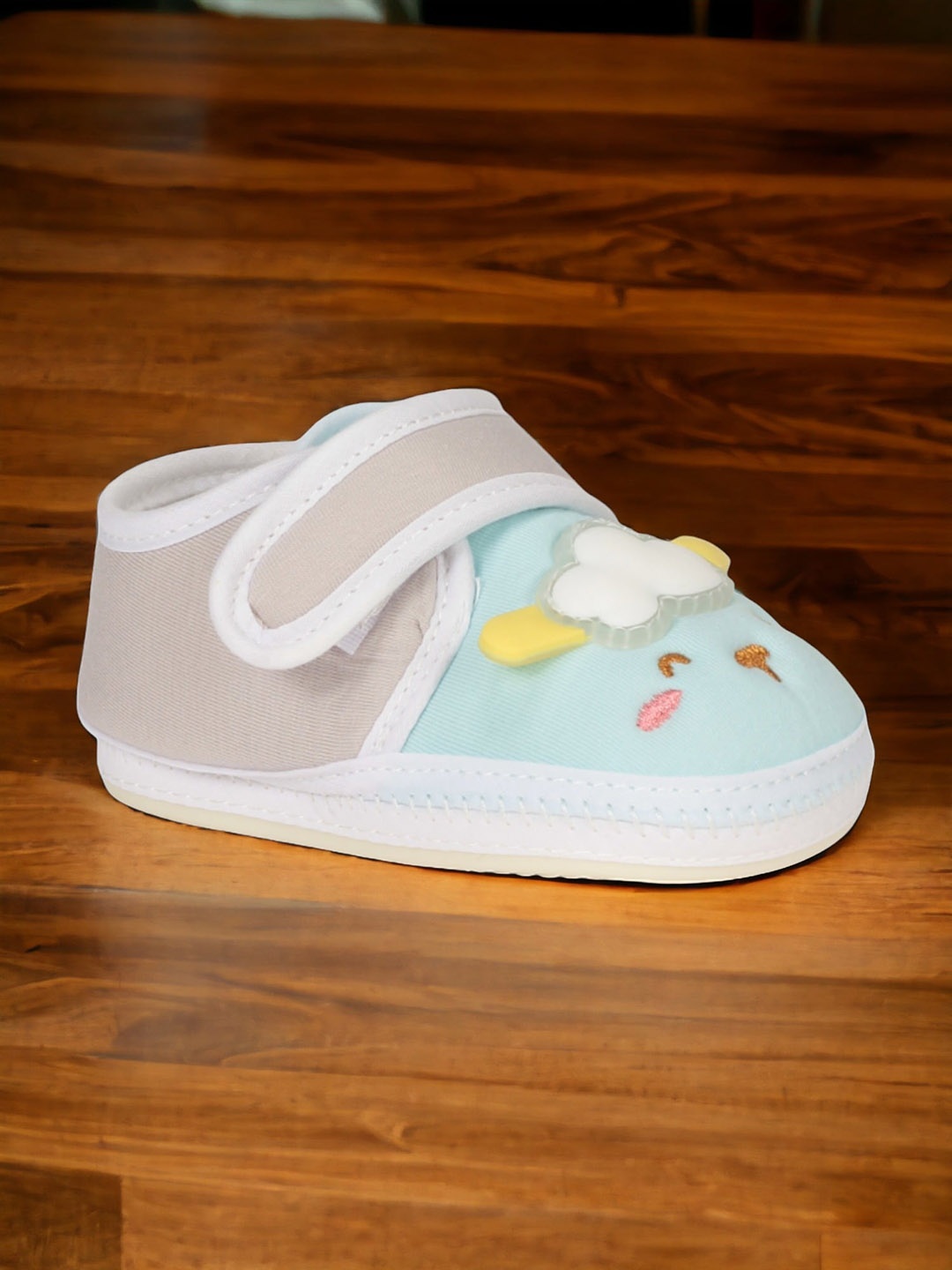 

Lil Lollipop Infants Puppy Detail Cotton Booties, Blue