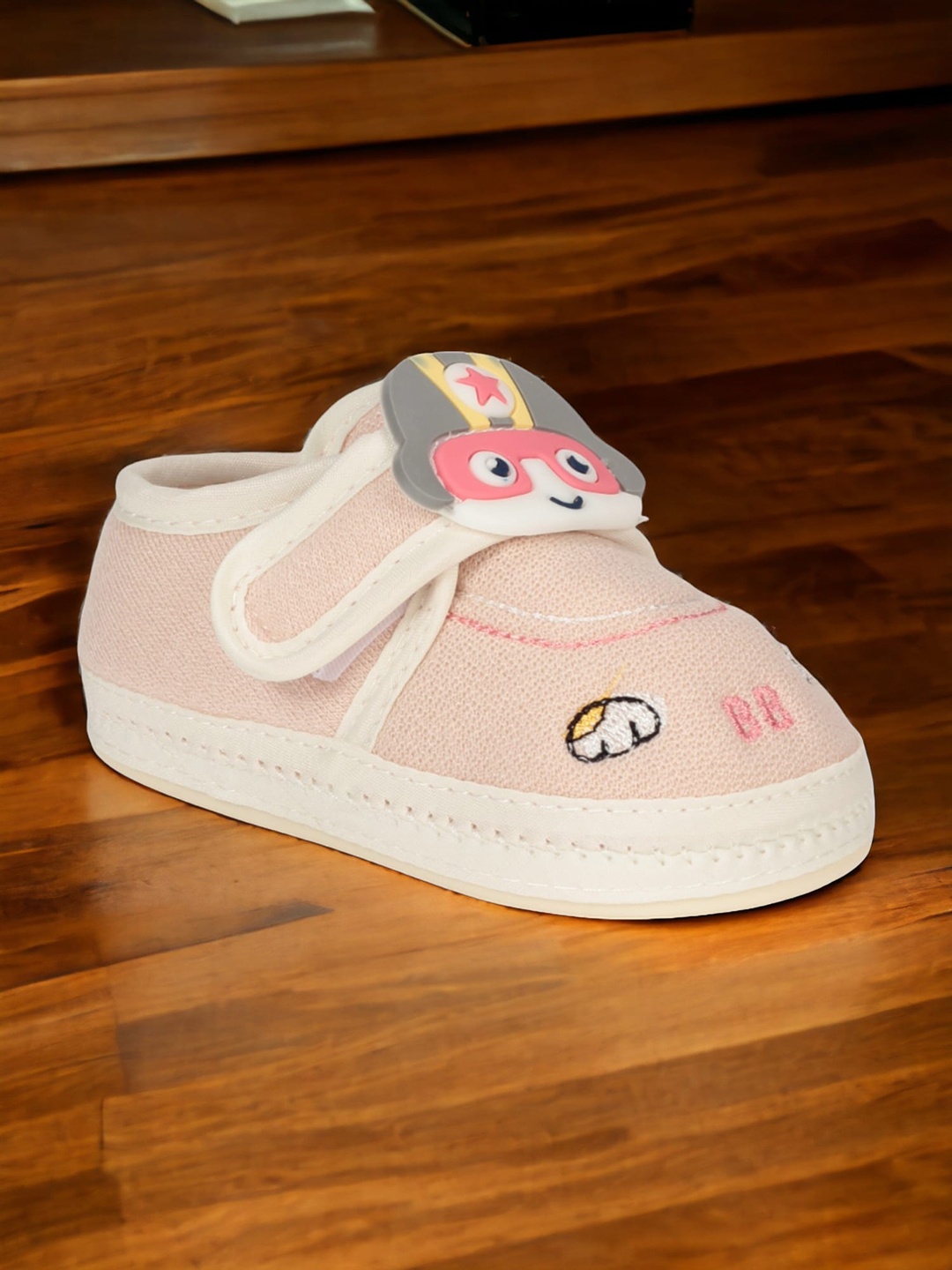 

Lil Lollipop Infants Self-Design Cotton Booties, Pink