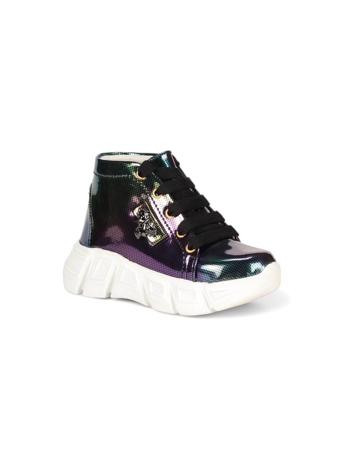 

Lil Lollipop Girls Black Colourblocked Sneakers