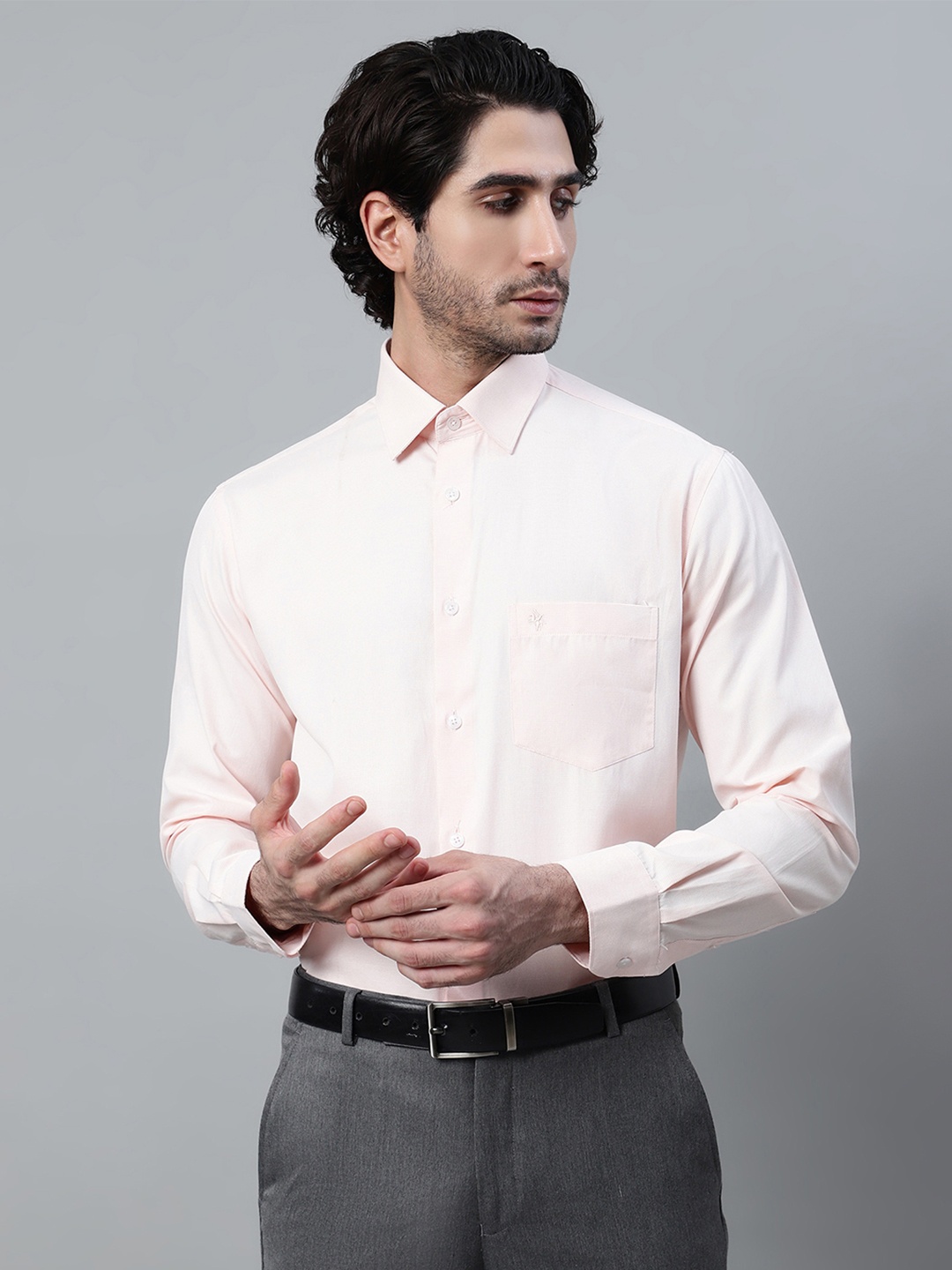 

Cantabil Comfort Spread Collar Formal Shirt, Orange