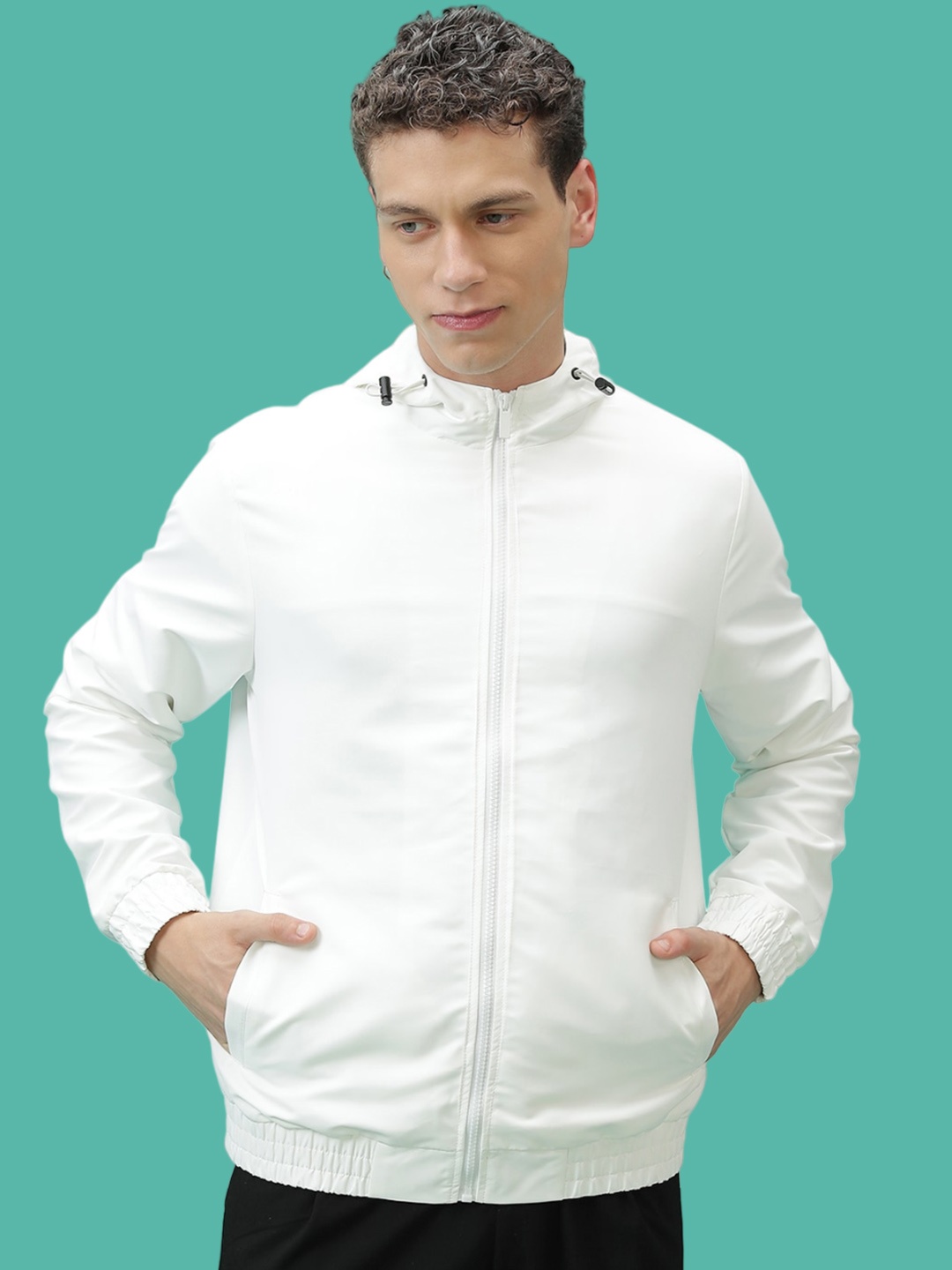 

KETCH Hooded Bomber Jacket, White