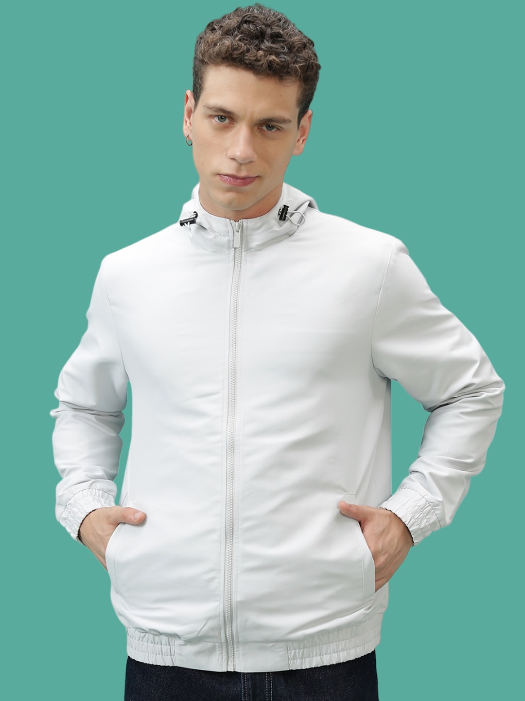 

KETCH Hooded Bomber Jacket, Grey