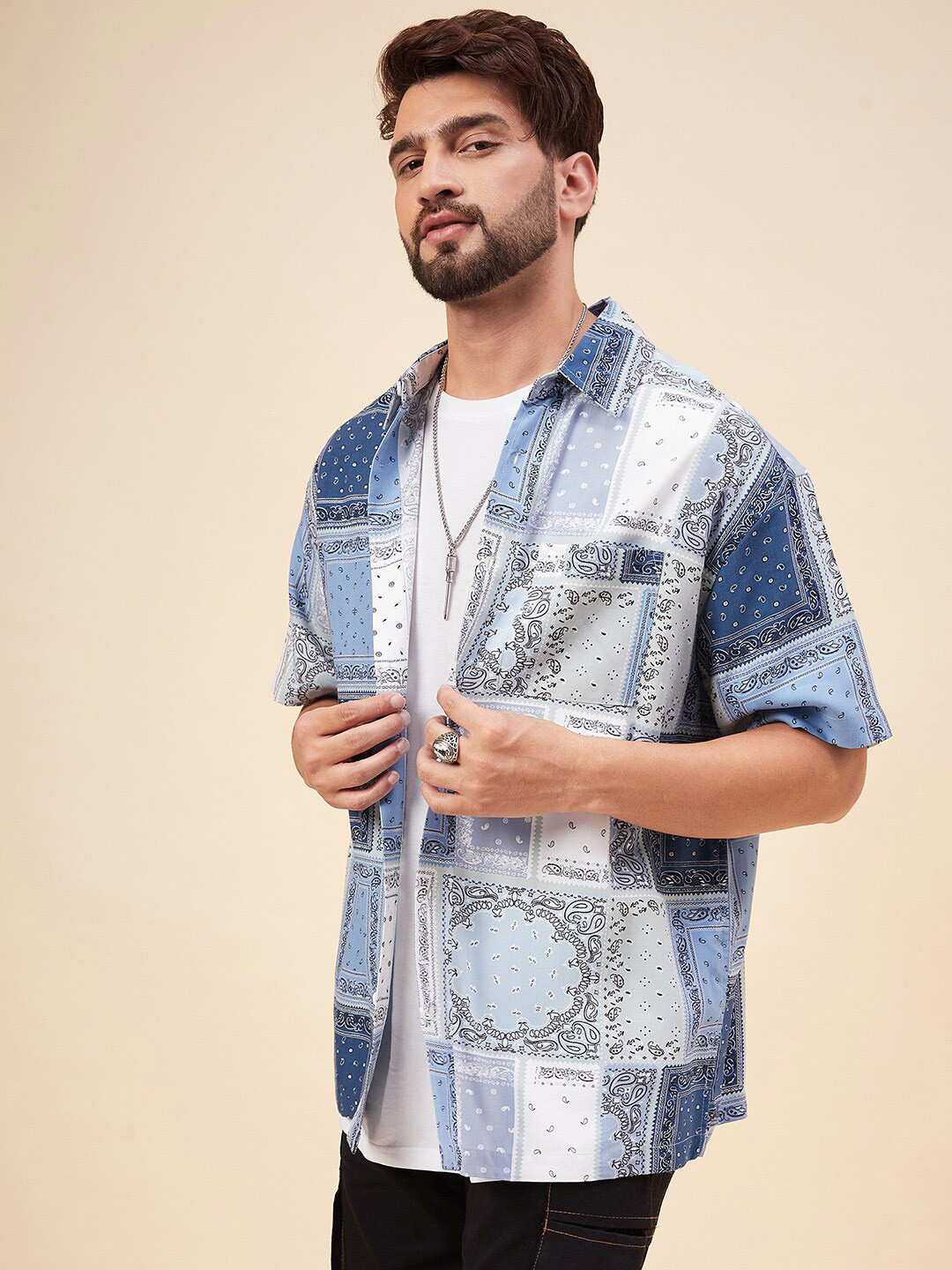 

CHIMPAAANZEE Opaque Checked Casual Shirt, Blue