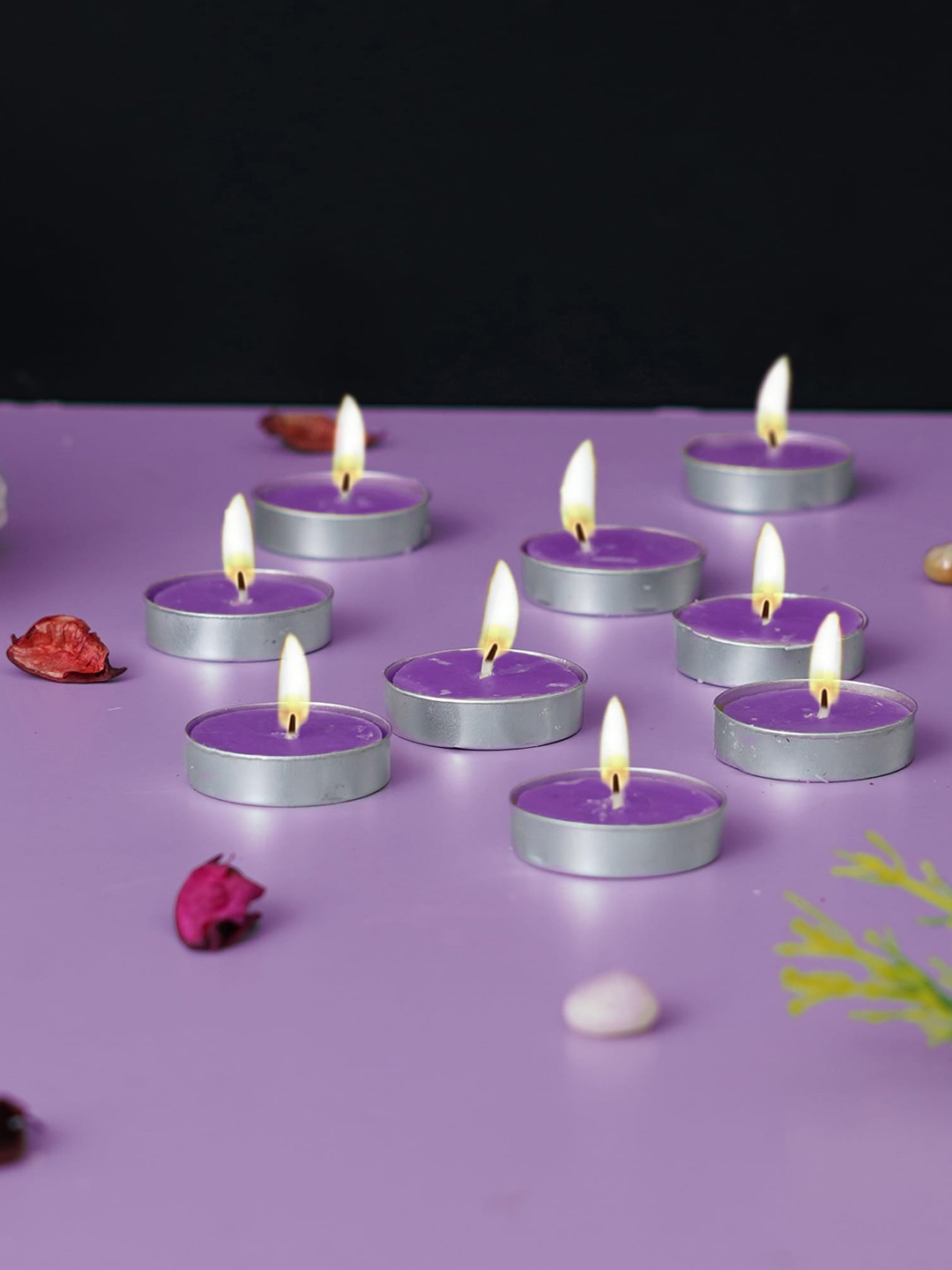 

eCraftIndia Purple 10-Pieces Wax Lavender Scented Tea Light Candles