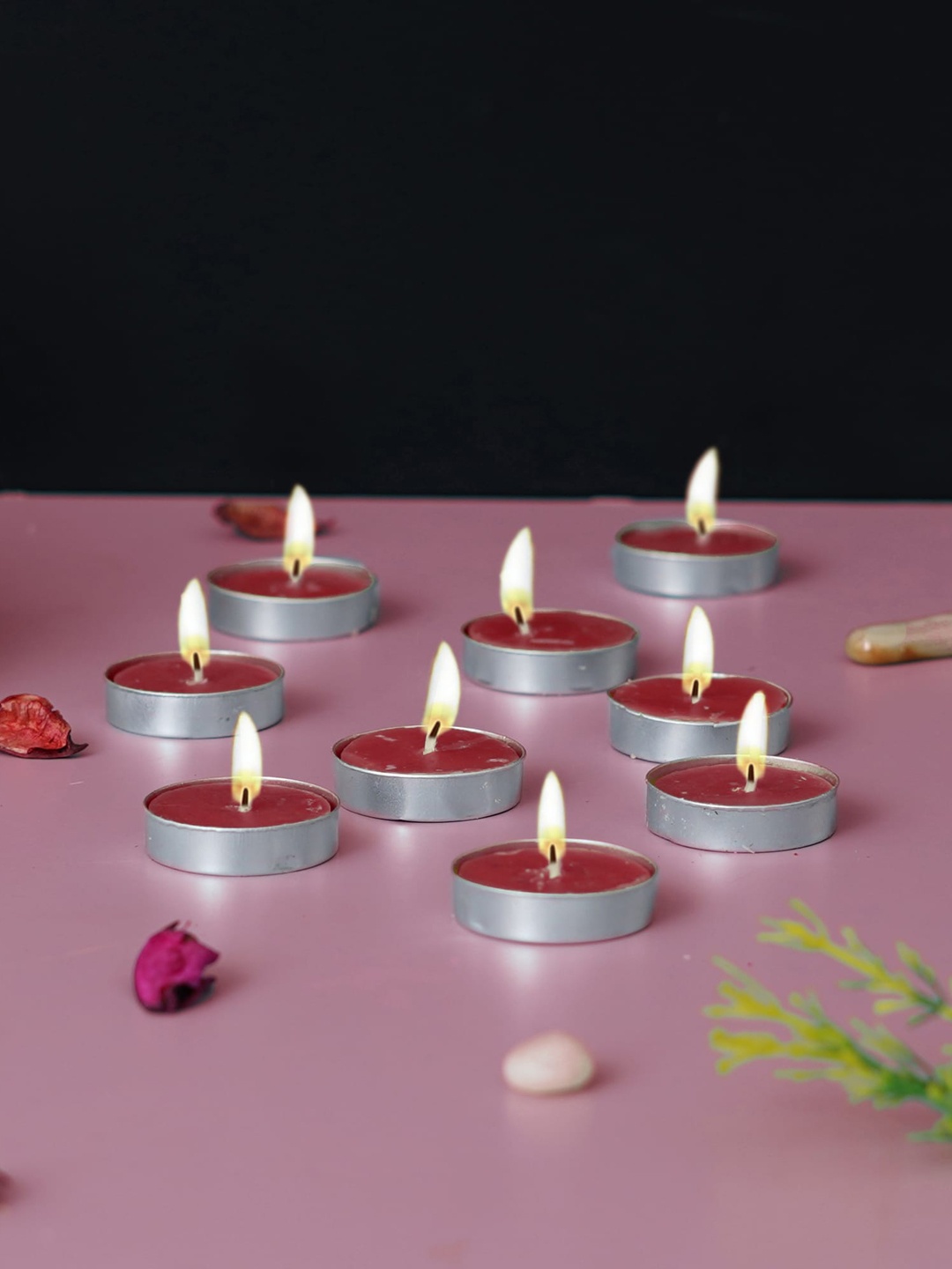 

eCraftIndia Red 10-Pieces Wax Strawberry Scented Tea Light Candles