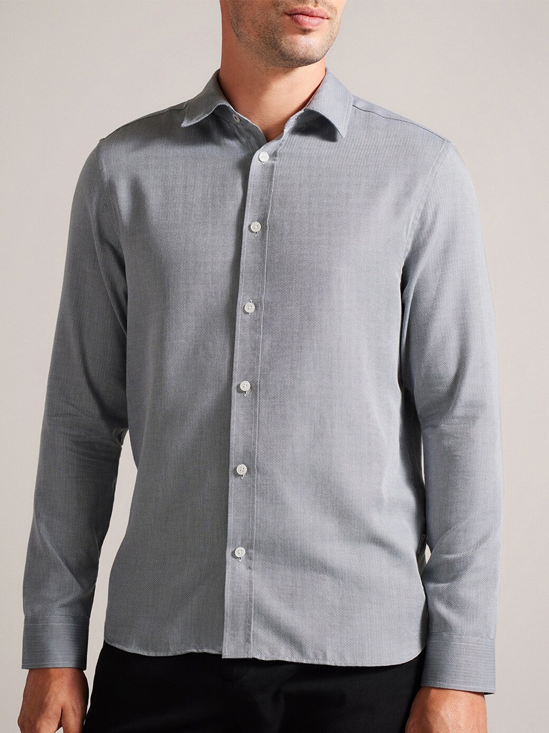 

Ted Baker Slim Fit Pure Cotton Casual Shirt, Grey