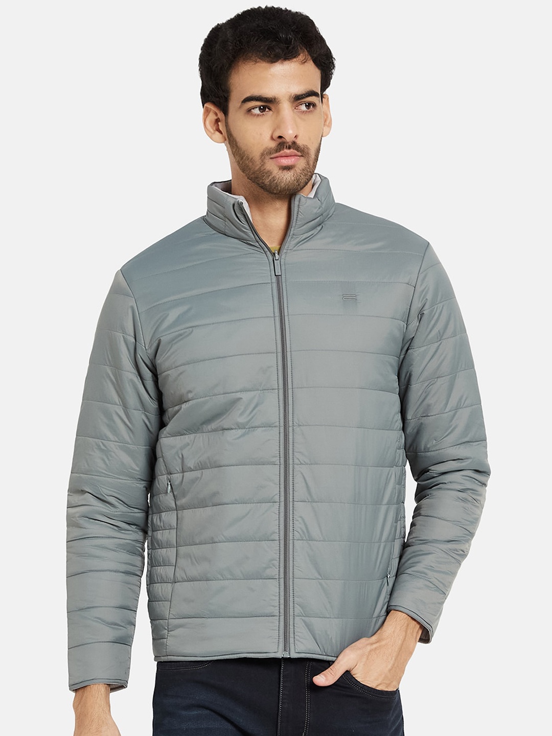 

METTLE Mock Collar Padded Jacket, Grey