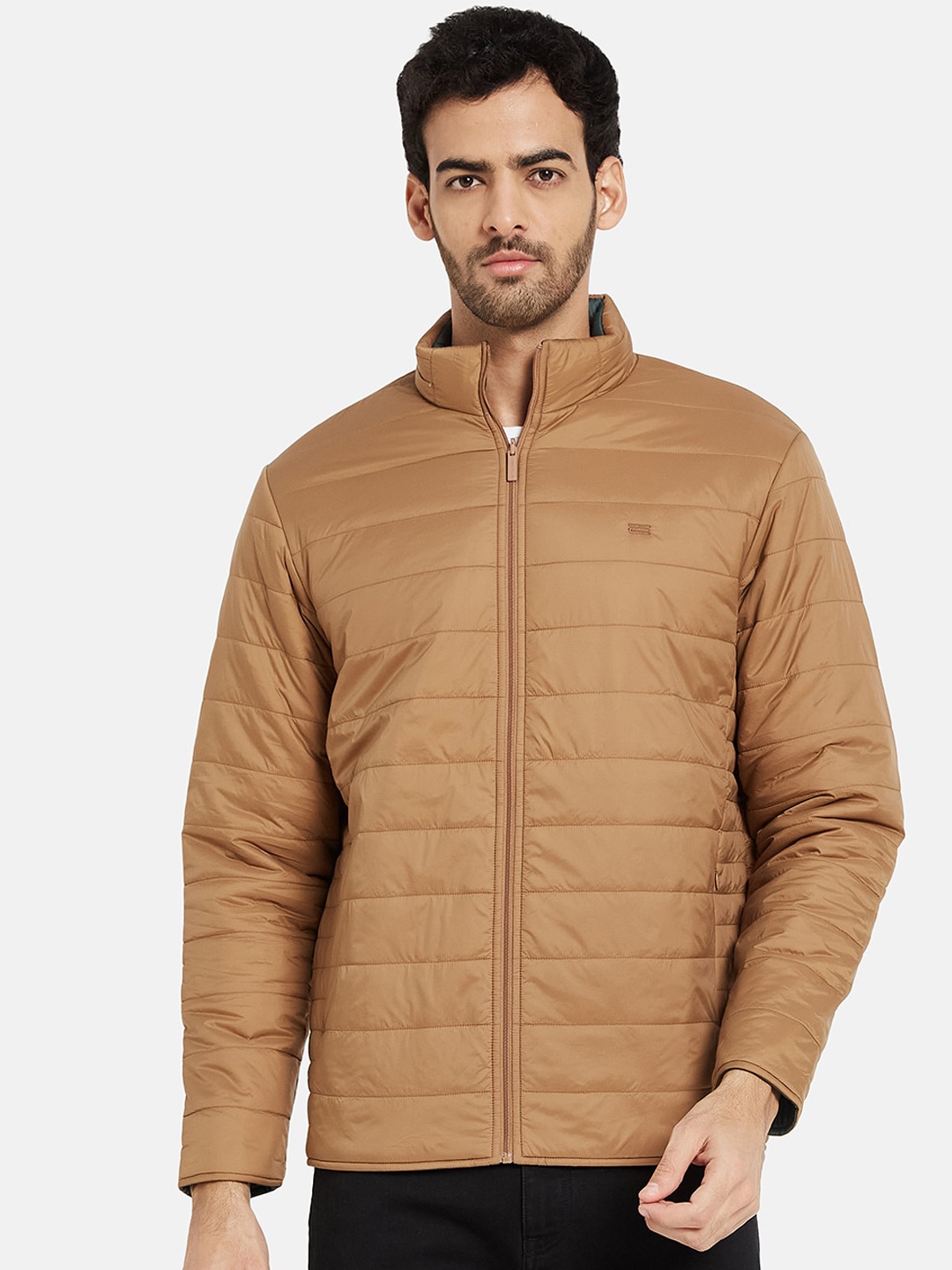 

METTLE Mock Collar Padded Jacket, Brown