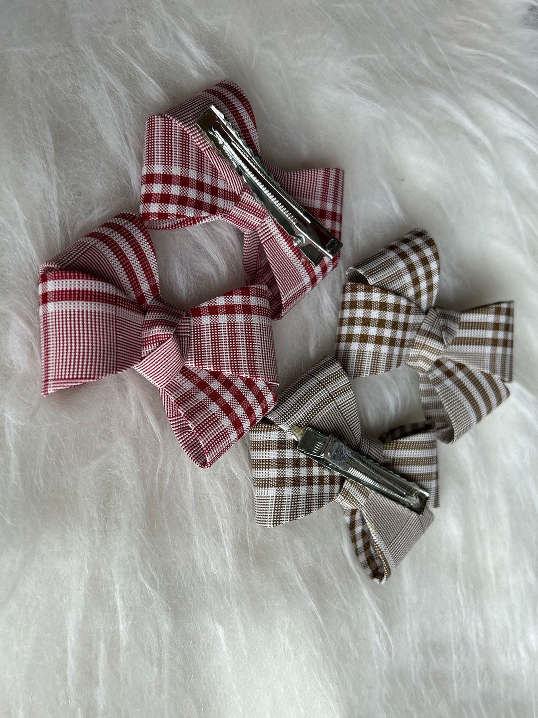 

LYTIX Girls Assorted Set of 4 Bow Knot Soft Fabric Alligator Hair Clips