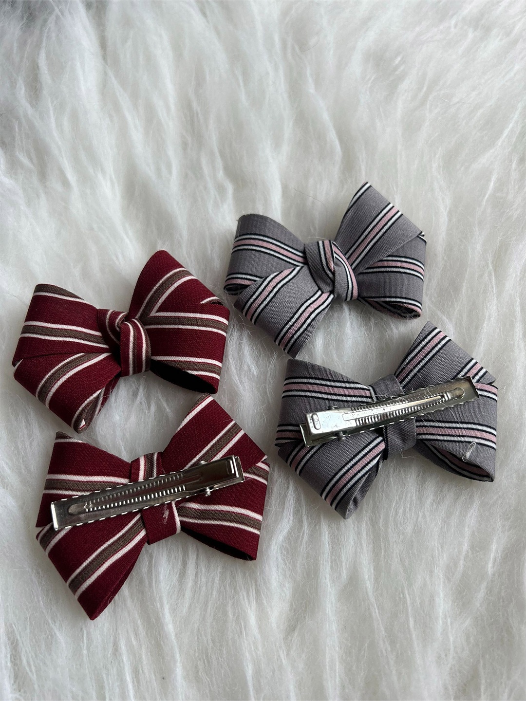 

LYTIX Girls Set of 2 Assorted Fur Alligator Hair Clips