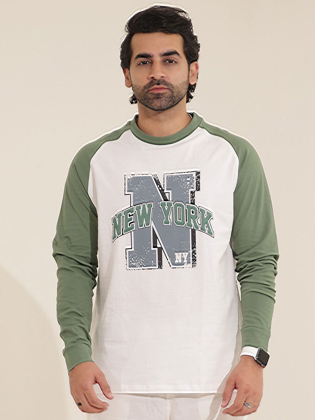 

Maniac Typography Printed Pure Cotton Oversized T-shirt, White