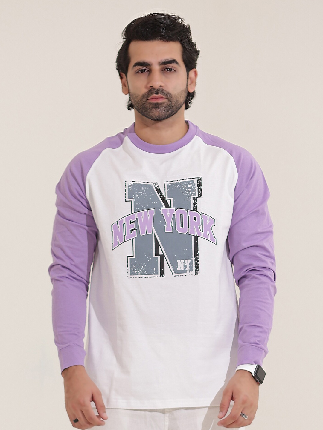 

Maniac Typography Printed Round Neck Cotton Regular T-shirt, White