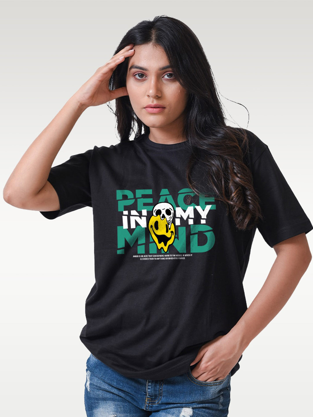 

Bloopers Store Typography Printed Round Neck Short Sleeves Pure Cotton T-Shirt, Black