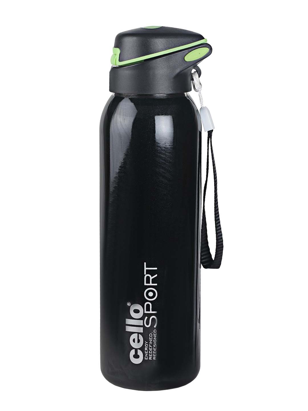 

Cello Gym Star Black Stainless Steel Water Bottle- 650ml
