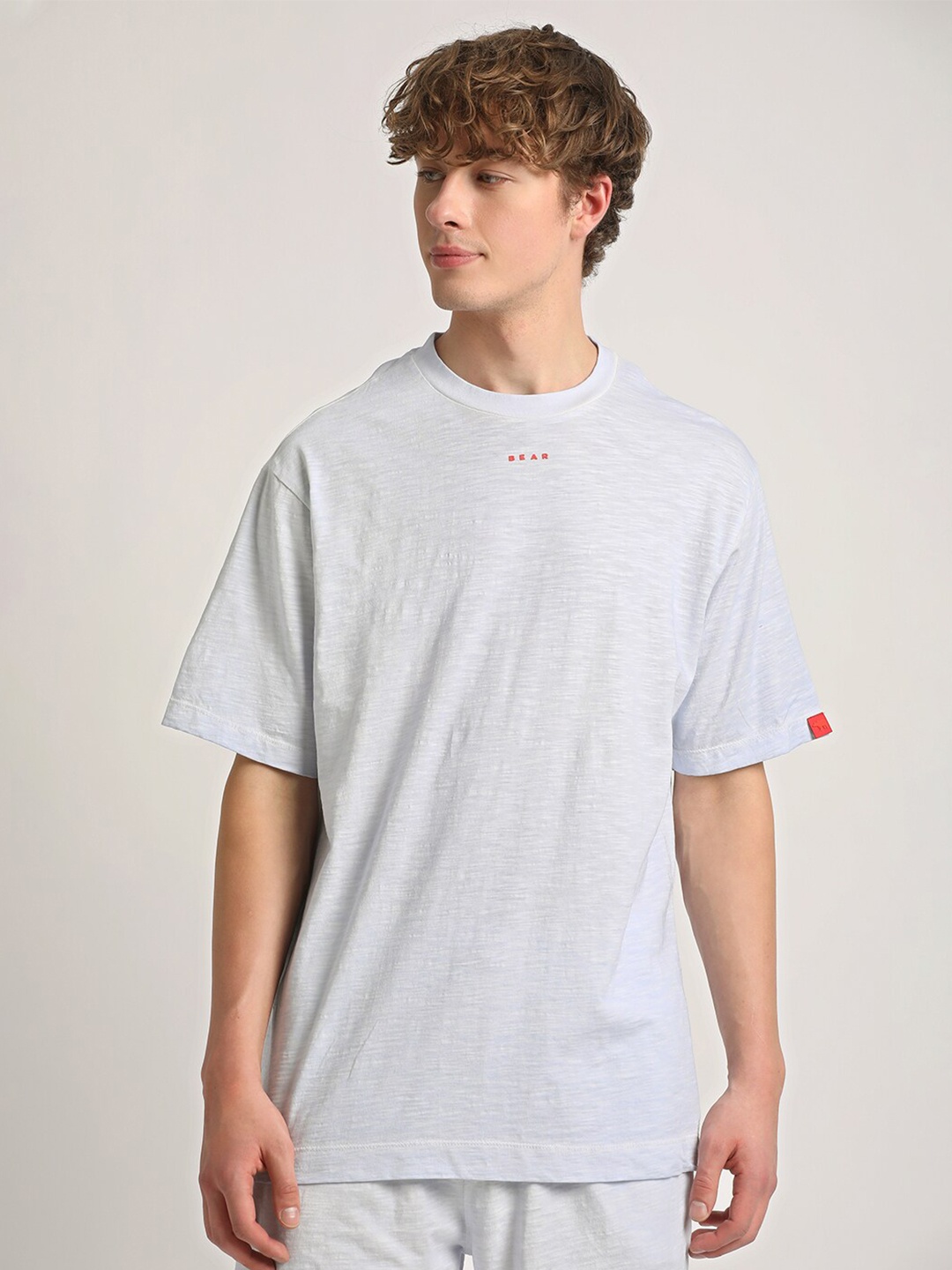 

THE BEAR HOUSE Self Designed Pure Cotton T-Shirt, Grey