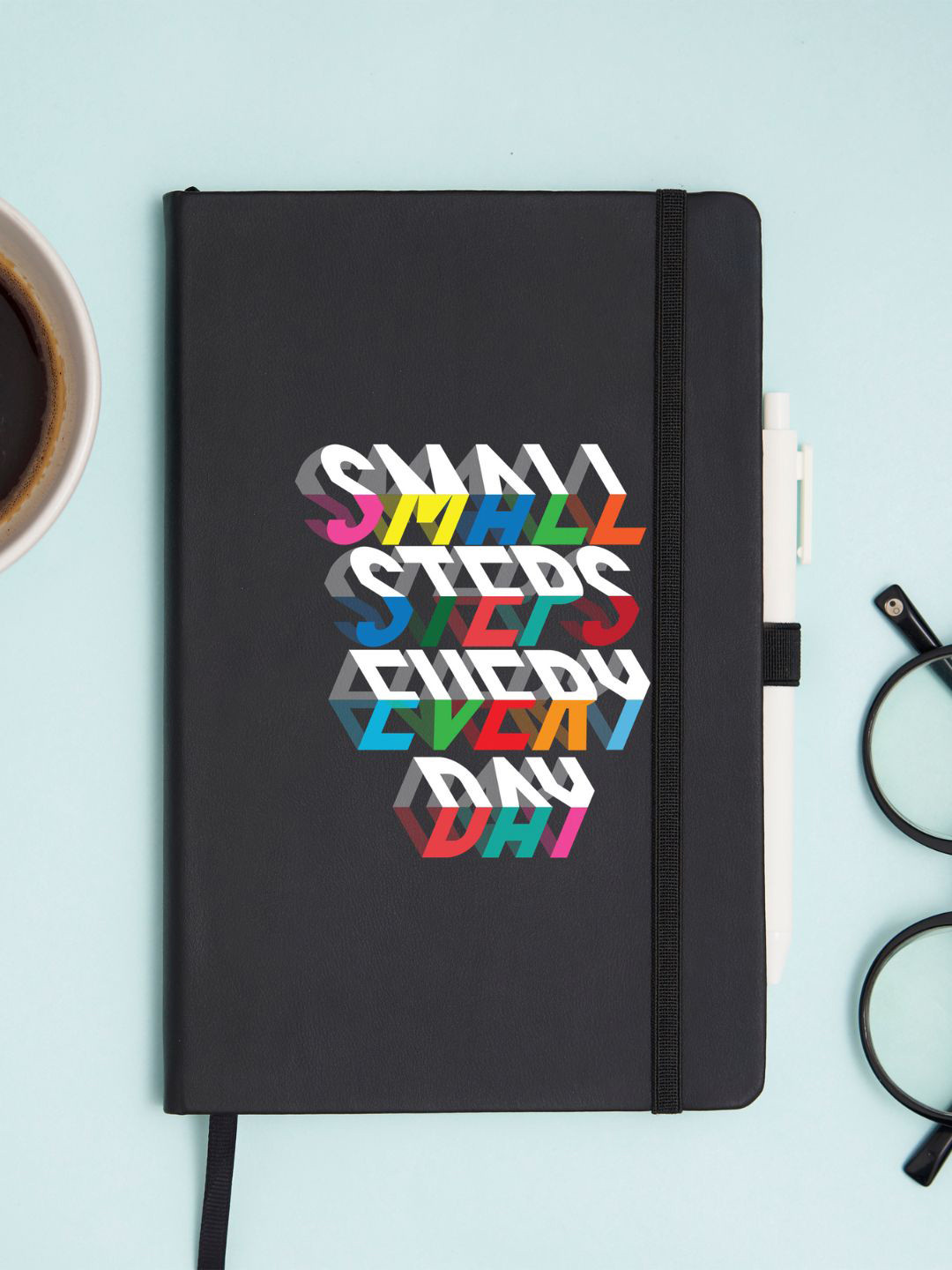 

Doodle ProSeries Executive A5 Leather Hardbound Ruled Notebook With Pen Loop, Black