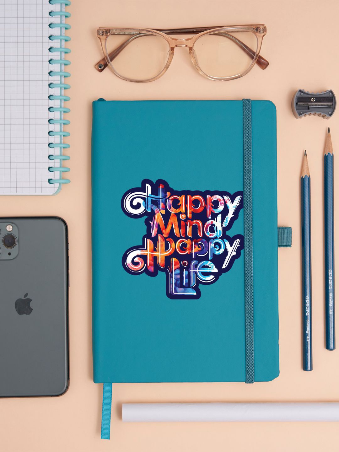 

Doodle Pro Series Executive A5 Ruled Notebook, Turquoise blue