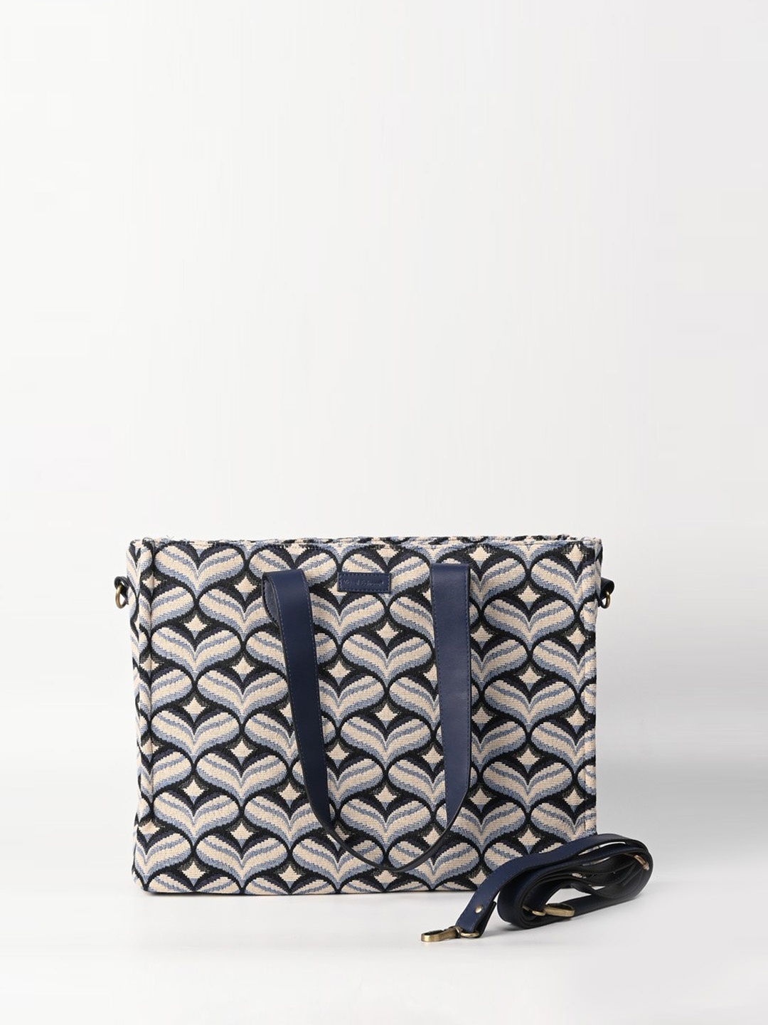 

Visual Echoes Textured Structured Tote Bag, Blue