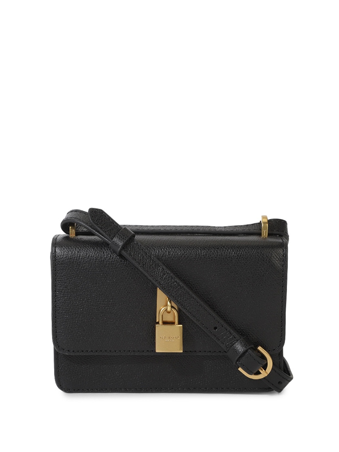 

Ted Baker Textured Leather Water Resistant Structured Sling Bag, Black