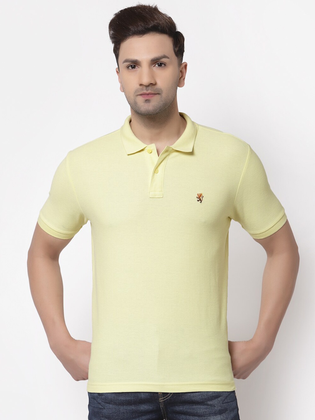 

Red Tape Polo Collar Pure Cotton T-shirt, Yellow