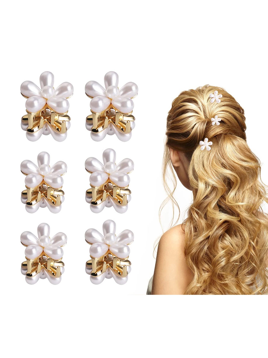 

LYTIX Girls Set of 6 Assorted Beaded Claw Clip