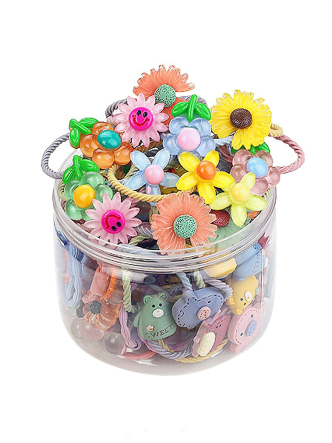 

LYTIX Girls Assorted Set Of 20 Beaded Ponytail Holders