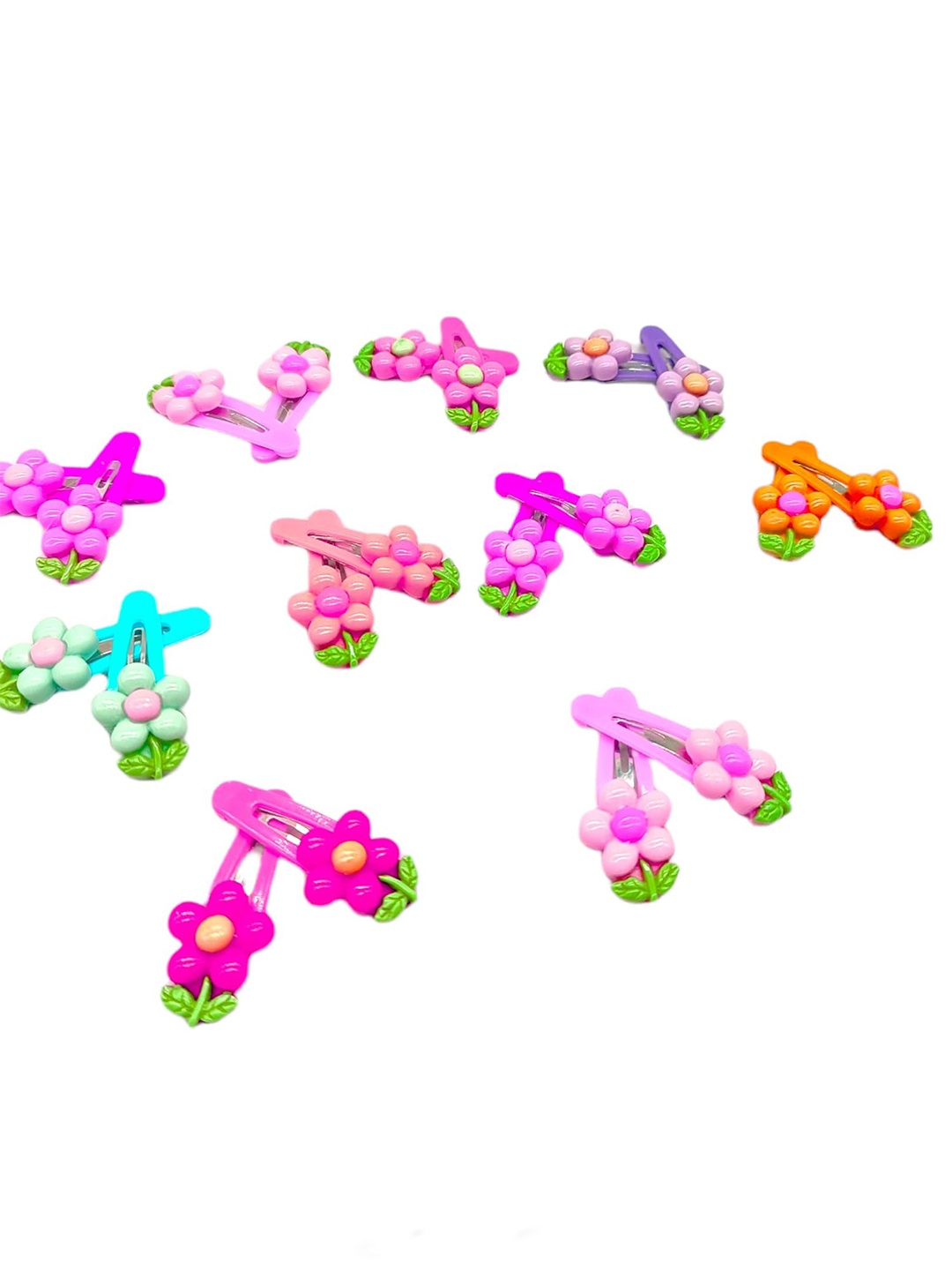 

LYTIX Girls Set Of 10 Assorted Beaded Tic Tac Hair Clips