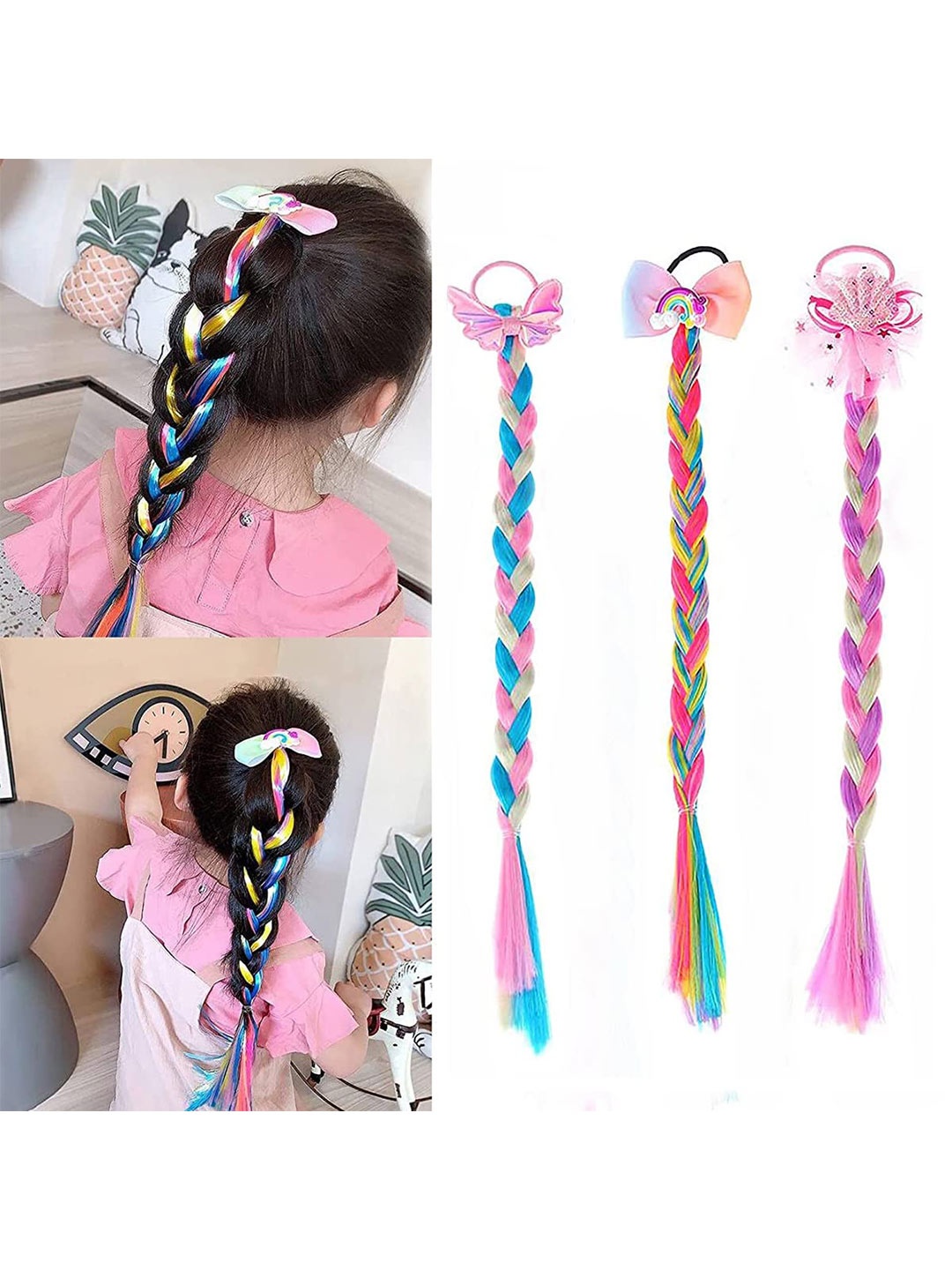 

LYTIX Girls Set of 3 Unicorn Hair Braiding Clips, Assorted
