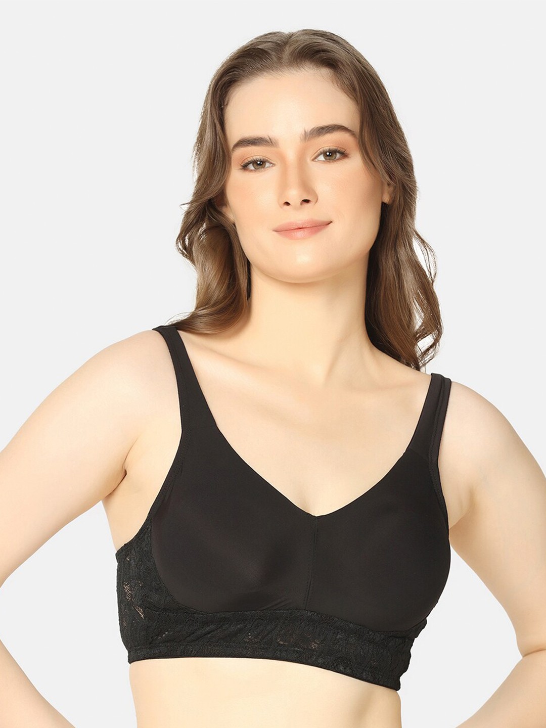 

Curvy Love Full Coverage Non Padded No Saga Everyday Bra With All Day Comfort, Black