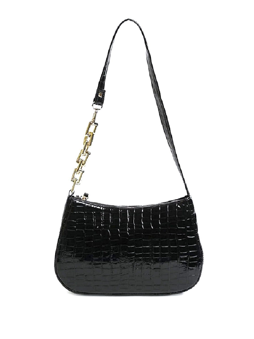 

DressBerry Textured Structured Shoulder Bag, Black