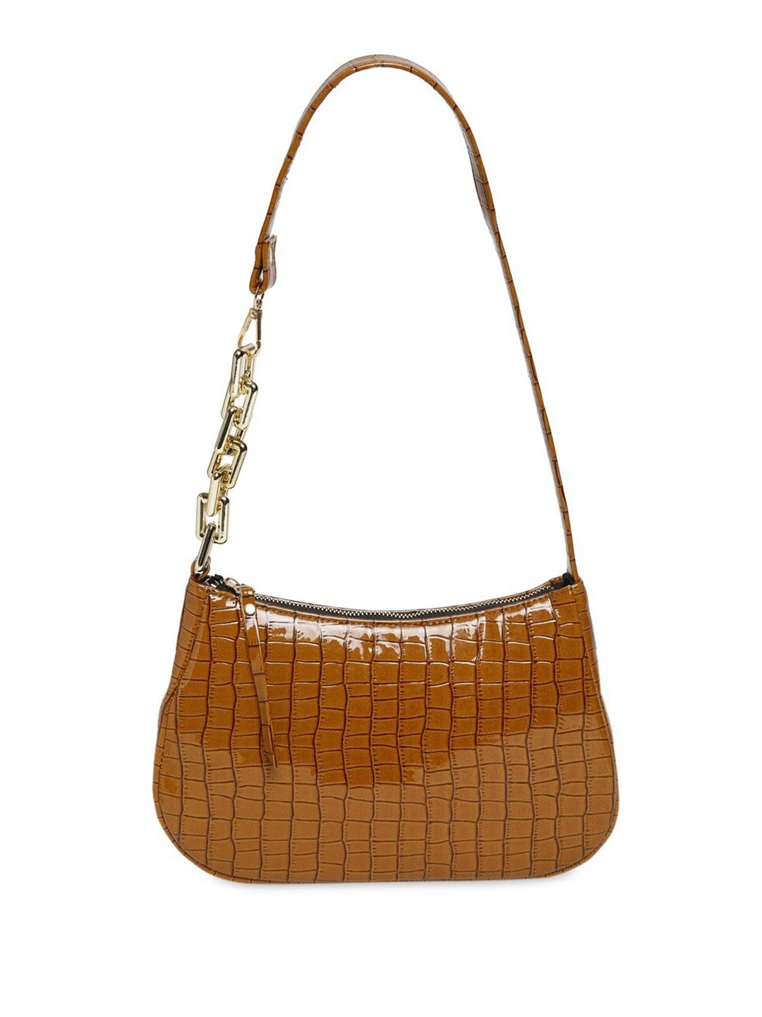 

DressBerry Textured Structured Shoulder Bag, Tan