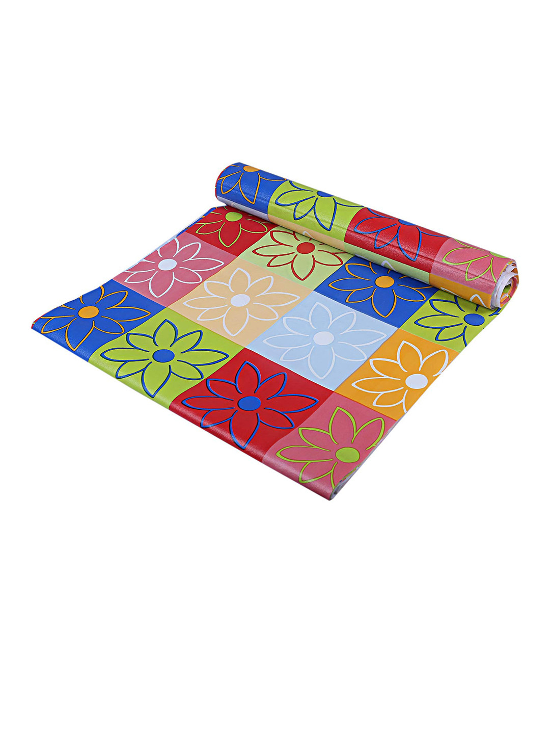 

Dakshya Industries Red & Blue Floral Printed Anti-Skid Self Cover Roll
