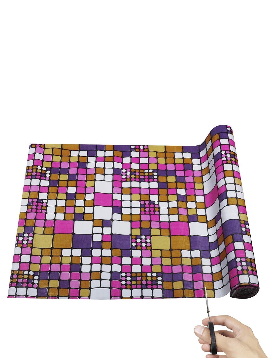 

Dakshya Industries Purple Printed Anti Slip Self CoverRoll-5m