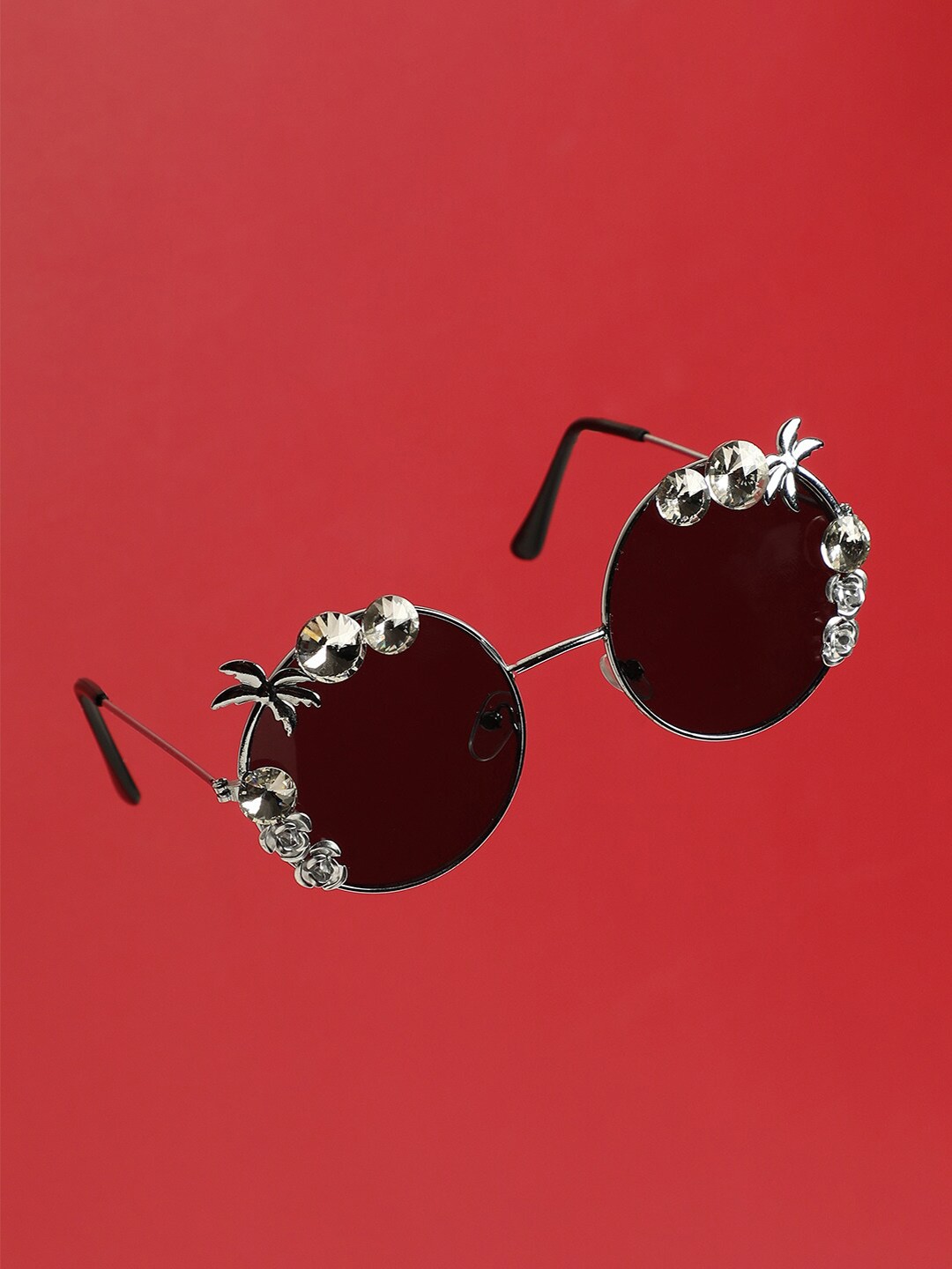 

HAUTE SAUCE by Campus Sutra Women Round Sunglasses AAWP23_SOHISG9168, Black