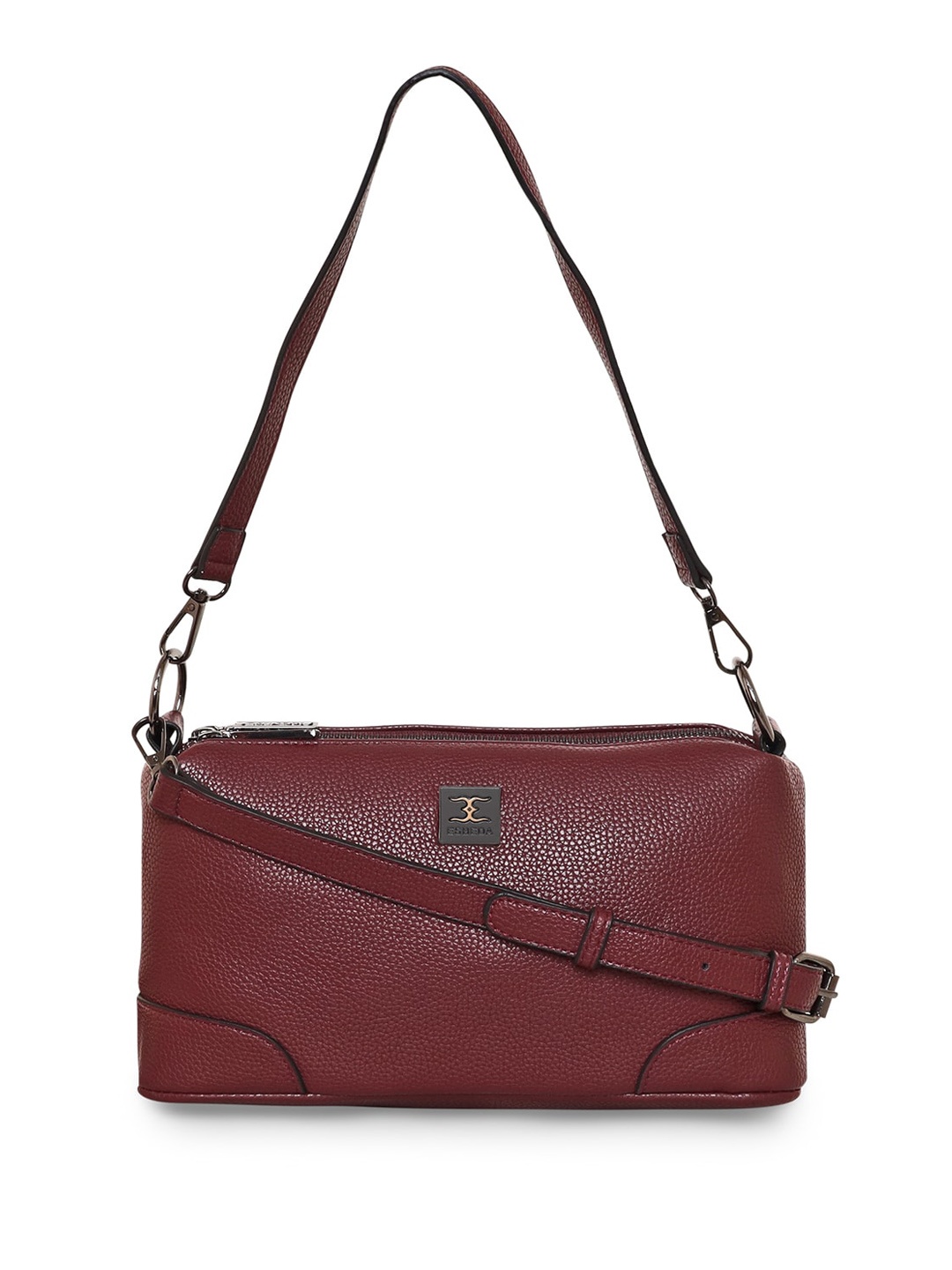 

ESBEDA Maroon Textured PU Structured Sling Bag